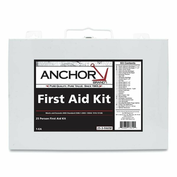 Exero 4 Shelf 2009 First Aid Cabinet, Steel EX3696560